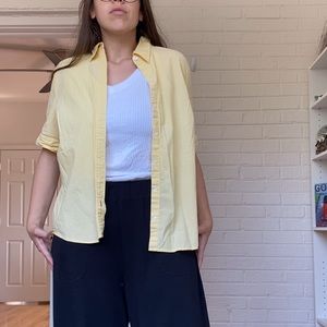 Yellow Short Sleeve Button Down